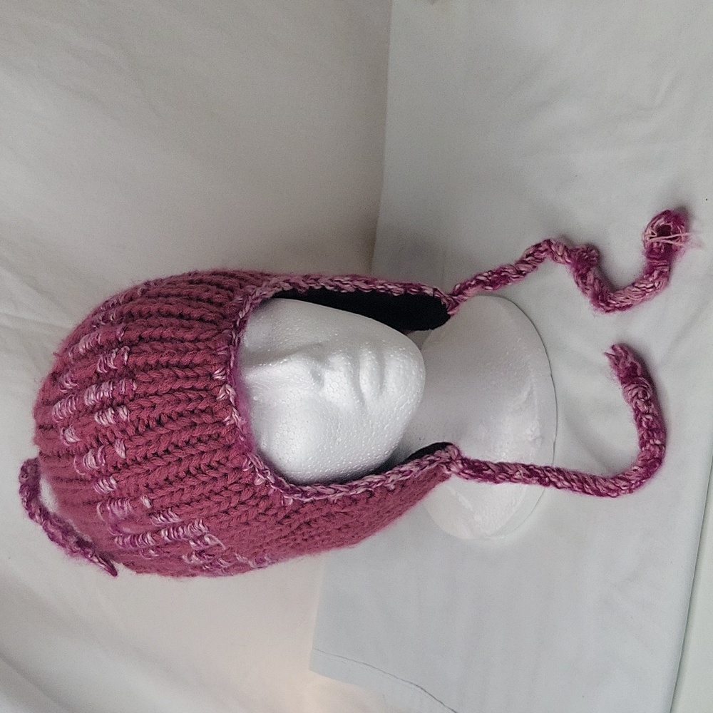 Screamer warm chunky knit beannie ear flat winter hat
